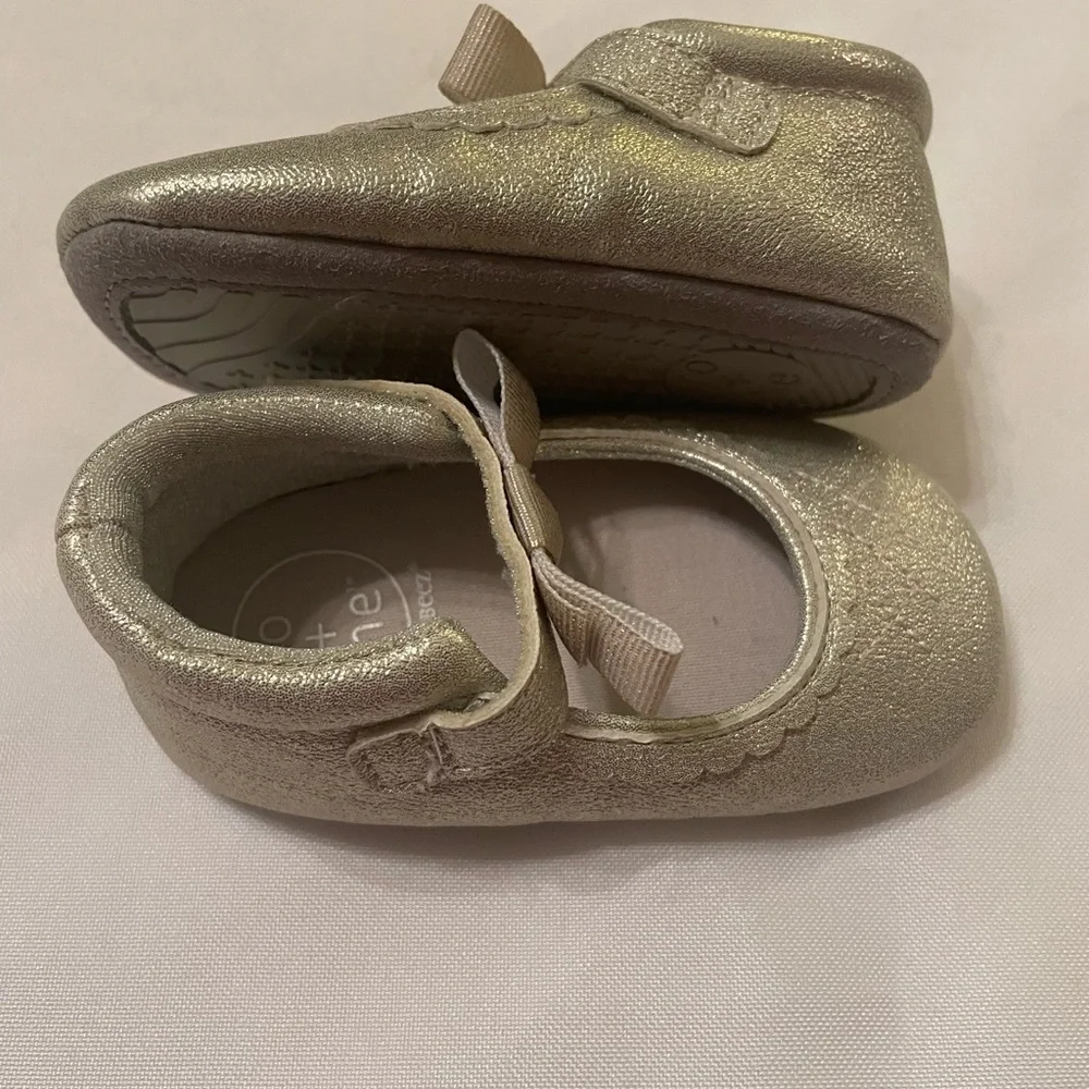 Set of Kids Brown Boots, Pink‎ Bunny Shoes, & Silver Slippers, Size 3